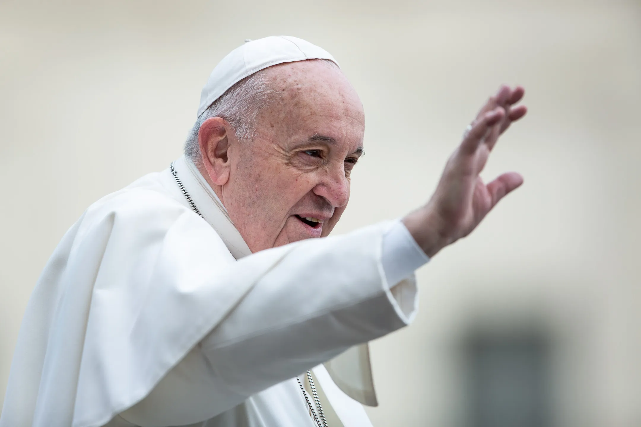 Pope Francis greets pilgrims in St. Peter's Square on Feb. 26, 2020.?w=200&h=150