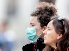 Pilgrims stand in St. Peter's Square before the Wednesday general audience on Feb. 26, 2020. 