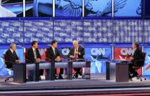 Republican presidential candidates debate at the Mesa Arts Center February 22, 2012 in Mesa, Arizona.   Justin Sullivan/Getty Images News/Getty Images