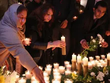 Candlelight prayer vigil in London on Dec. 17, 2014 in memory of the 141 victims, mostly school children, at a school in Peshawar, Pakistan. 