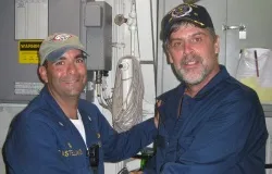 Capt. Richard Phillips (R), with U.S. Navy Cmdr. Frank Castellano. ?w=200&h=150