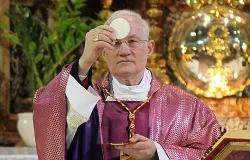 Cardinal Marc Ouellet celebrating mass at the Church of Santa Maria in Traspontina. March 10 2013. ?w=200&h=150