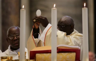 Cardinal Robert Sarah celebrates Mass in St. Peter's Basilica Sept. 28, 2019.   Evandro Inetti/CNA