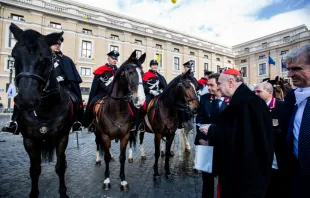 Cardinal Angelo Comastri presides over the blessing of farm animals at the Vatican for the feast of St. Anthony the Great, Jan. 17, 2019.   Daniel Ibanez/CNA.