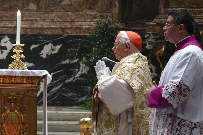 Cardinal Antonio Caizares Llovera Prefect of the Congregation for Divine Worship celebrates Mass in the extraordinary form Nov 3 in St Peters Basilica CNA