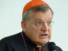 Cardinal Raymond Burke speaks at the Kansas City archdiocese on July 23, 2011