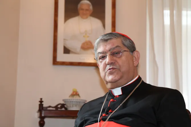 Cardinal Crescenzio Sepe Archbishop of Naples speaks with CNA in Rome on Feb 13 2015 Credit Bohumil Petrik CNA 2 CNA 2 13 15