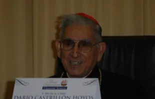 Cardinal Castrillón at a conference in 2010. Castrillón died in Rome the night of May 17-18, 2018.   premiosciacca via Flickr (CC BY-NC-ND 2.0).