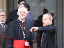 Cardinal Donald Wuerl of Washington arrives at the Vatican's Synod Hall during the Synod on the Family, Oct. 10, 2014. 