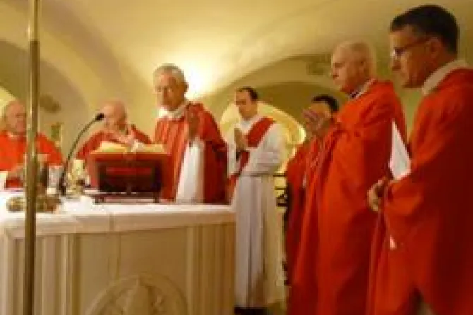 Cardinal Donald Wuerl celebrates Mass at tomb of St Peter January 16 2011 CNA US Catholic News 1 16 12