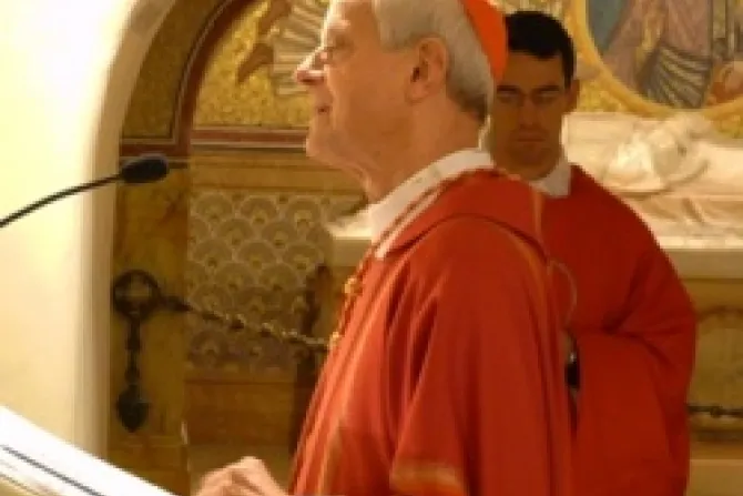 Cardinal Donald Wuerl gives a homily during Mass at tomb of St Peter January 16 2011 CNA US Catholic News 1 16 12