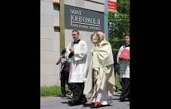 Cardinal Donald Wuerl led a procession to the St. John Paul II National Shrine in Washington D.C., May 11, 2014. ?w=200&h=150