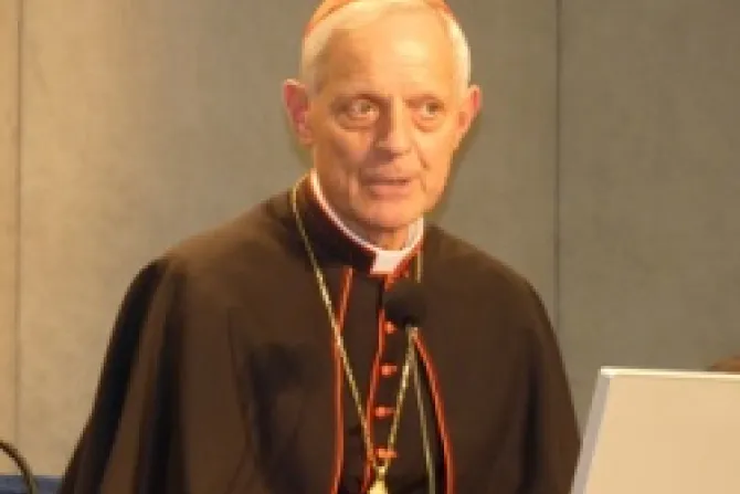 Cardinal Donald Wuerl of Washington DC speaks during a press conference in the Vatican Press Office 3 CNA Vatican Catholic News 10 8 12