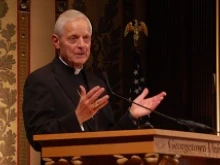 Cardinal Donald Wuerl speaks at Georgetown University during the Francis Factor panel, Oct. 1, 2013. 