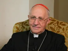 Cardinal Fernando Filoni, Prefect of the Congregation for the Evangelization of Peoples, speaks with CNA in Rome on August 22, 2014. 