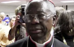 Cardinal Francis Arinze speaks with CNA on Sept. 18, 2012 at the Bonfils Hall in Denver, Colo. 