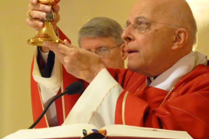 Cardinal Francis George celebrates Mass at the tomb of St Peter CNA US Vatican Catholic News 2 9 12