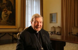 Cardinal George Pell, prefect of the Secretariat for the Economy, speaks with CNA at the Vatican, March 17, 2016.   Alexey Gotovskiy/CNA.