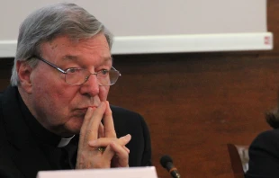 Cardinal George Pell, prefect of the Secretariat for the Economy, at the Pontifical Lateran University, Oct. 3, 2014.   Bohumil Petrik/CNA.