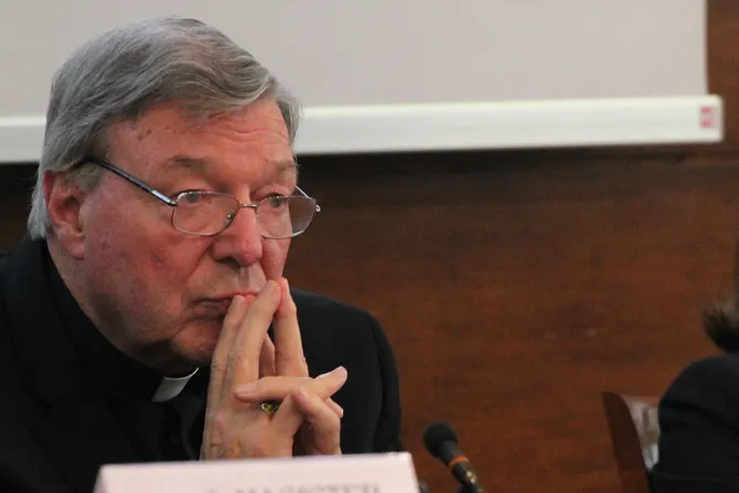 Cardinal George Pell takes part in the True Gospel of Family book presentation at the Lateran Univeristy in Rome Oct 3 2014 Credit Bohumil Petrik CNA CNA 10 6 14