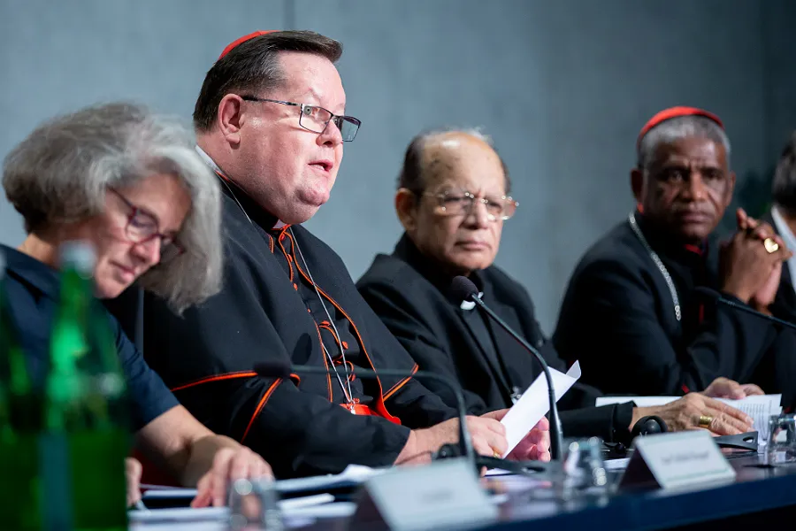 Cardinal Gerald Lacroix of Quebec speaks at a press briefing on the synod at the Holy See press office, Oct. 9, 2018. ?w=200&h=150