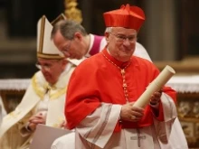 Cardinal Gualtiero Bassetti at the Consistory at St Peter's Basilica on February 22, 2014. 