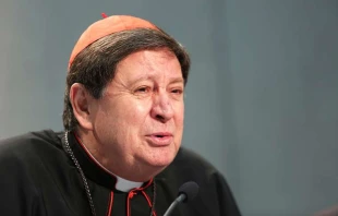 Cardinal João Braz de Aviz, prefect of the Congregation for Institutes of Consecrated Life, at the Holy See press office, Dec. 14, 2015.   Daniel Ibáñez/CNA.