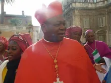 Cardinal John Onaiyekan walks through Vatican City after being made a cardinal by Pope Benedict XVI Nov. 24. 