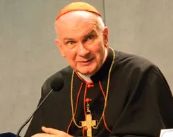 Cardinal John P. Foley speaking at the Vatican press office in October 2010.?w=200&h=150