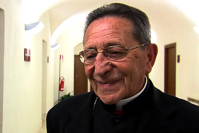 Cardinal Julin Herranz Casado in Rome on March 13 2014 Credit Andreas Dueren CNA CNA 3 13 14