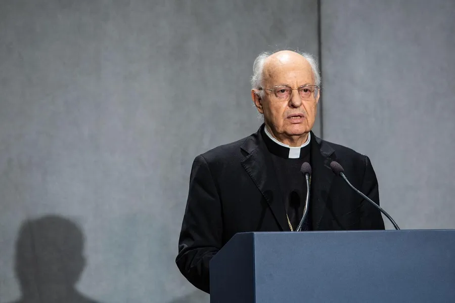 Cardinal Lorenzo Baldisseri speaks to journalists Oct. 2, 2019. ?w=200&h=150