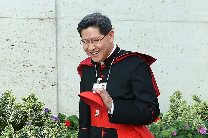 Cardinal Luis Antonio Tagle of Manila arrives at the Synod Hall in Vatican City on Oct. 6, 2014. ?w=200&h=150
