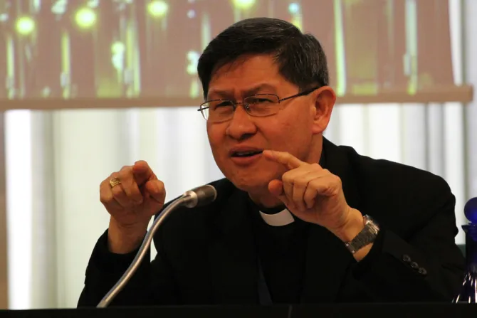 Cardinal Luis Tagle takes part in a conference at the Pontifical Council For Laity in Rome on Feb 6 2015 Credit Bohumil Petrik CNA 2 CNA 2 6 15