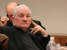 Cardinal Marc Ouellet takes part in the Pontifical Council for Culture's Plenary Assembly on Women's Cultures in Rome, Feb. 6, 2015.