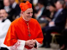 Cardinal Matteo Maria Zuppi, archbishop of Bologna, during a consistory Oct. 5, 2019.