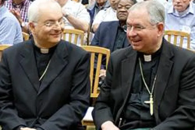 Cardinal Mauro Piacenza and Archbishop Jose Gomez Courtesy of Victor German  www vida nueva com CNA US Catholic News 10 5 11