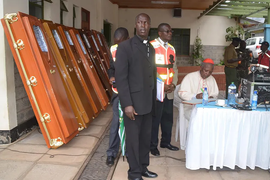 Cardinal Njue at Nairobi's Chiromo mortuary. Photo courtesy of Waumini Communications KCCB.?w=200&h=150