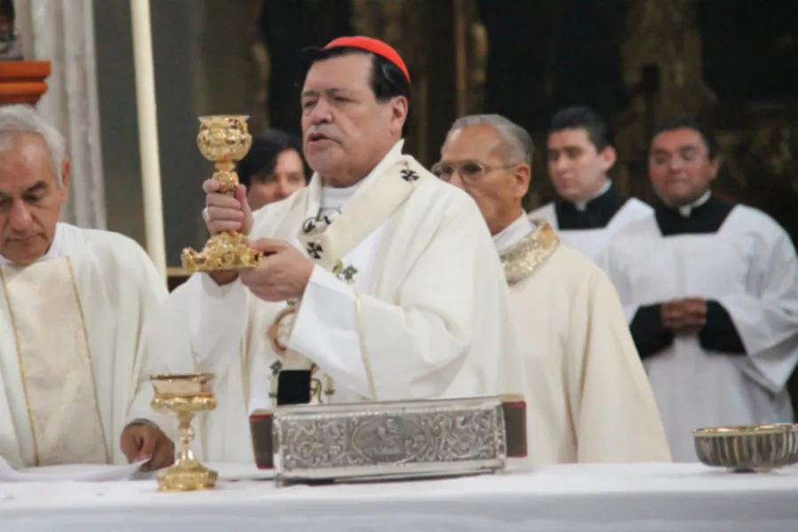 Cardinal Norberto Rivera of Mexico says Mass May 26, 2013 at the Mexico City Metropolitan Cathedral. ?w=200&h=150