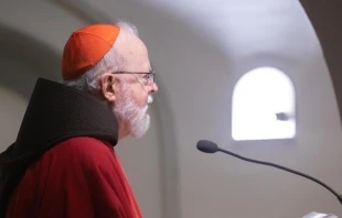 Cardinal O'Malley celebrates Mass in the grotto of St. Peter's Basilica during an ad limina visit of the US bishops.   Daniel Ibáñez/CNA.