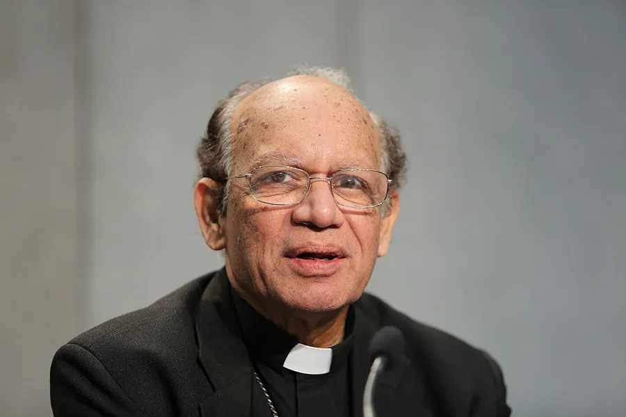 Cardinal Oswald Gracias of Bombay speaks at a Vatican press conference, Oct. 22, 2015. ?w=200&h=150