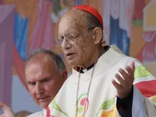 Cardinal Oswald Gracias of Bombay celebrates Mass in Dublin Aug. 22 for the World Meeting of Families. 