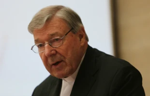 Cardinal Pell speaks at the Voice of the Family’s Rome Life Forum, Many 9, 2015.   Bohumil Petrik/CNA.
