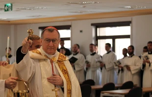 Cardinal Pietro Parolin, Vatican Secretary of State, at the North American College, Jan. 6, 2015.   Bohumil Petrik/CNA.