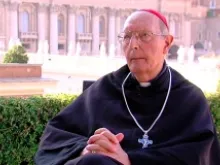Cardinal Prosper Grech at the Patristic Institute Augustinianum, Sept. 3, 2013. 