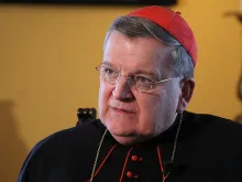 Cardinal Raymond Burke, prefect of the Apostolic Signatura, speaks with CNA Sept. 15, 2014. 