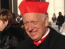 Cardinal Ricardo Ezzati Andrello of Santiago in St. Peter's Square after the consistory on Feb. 22, 2014. 