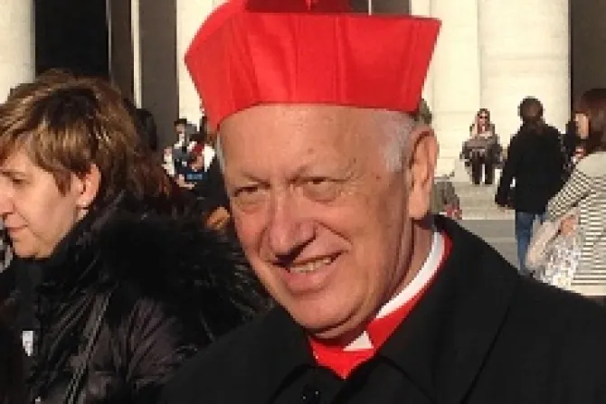 Cardinal Ricardo Ezzati Andrello of Santiago de Chile in St Peters Square after the consistory on Feb 22 2014 Credit Alan Holdren CNA CNA 3 5 14