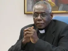 Cardinal Robert Sarah appears in a April 2012 interview with CNA. File photo.