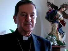 Cardinal Ruben Salazar Gomez speaks to CNA on April 24, 2013 in Rome. 