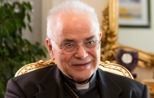 Cardinal Jose Saraiva Martins, Prefect Emeritus of the Congregation for the Causes of the Saints, speaks to CNA March 16, 2017.   Daniel Ibanez/CNA.